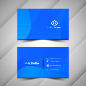 蓝色个人商务名片
