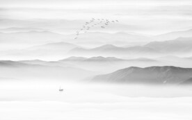 山水风景水墨中式简约装饰画