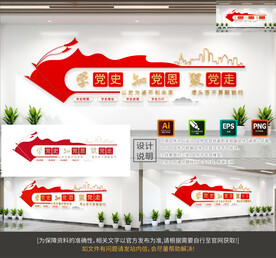 学党史知党恩跟党走文化墙