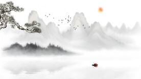 山水意境电视背景