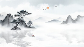 中国风水墨画电视背景
