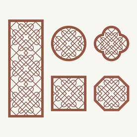 中式花纹 窗花格 镂空隔断
