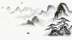 极简意境水墨背景