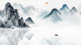 意境水墨背景墙