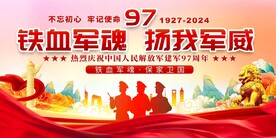 八一建军节展板