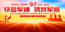 八一建军节展板