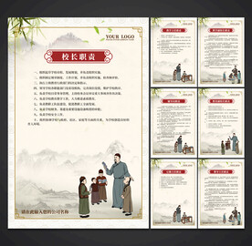 学校职责 制度展板