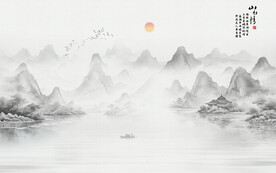 新中式意境水墨画