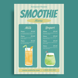 奶茶店果汁菜单