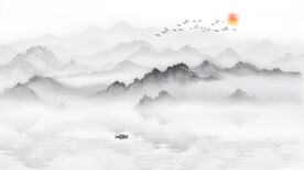 中式水墨意境山水