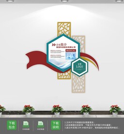 大气简洁公司文化墙