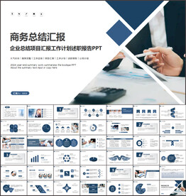 简约商务项目汇报项目报告PPT