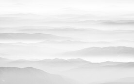 中国风禅意水墨山水画墙画