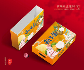 秋月梨礼盒 梨包装