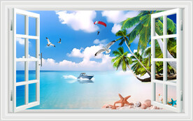 3D立体海景假窗