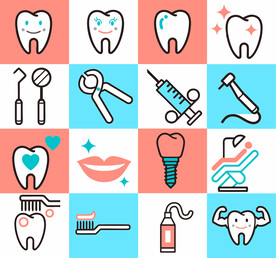 口腔医院可爱牙科图标标识