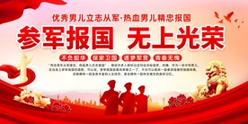 当兵参军宣传展板