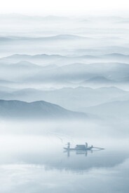 禅意山水水墨画