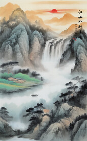 玄关山水画