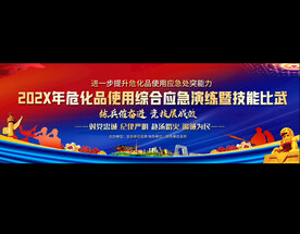 消防危化品应急演练活动展板