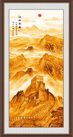 金色长城国画