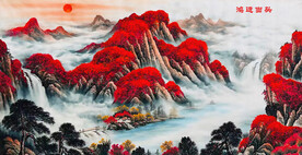 办公室客厅山水画