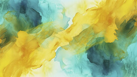 黄绿渐变水彩水墨背景