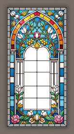 印度风情蒂凡尼教堂彩晶玻璃图案