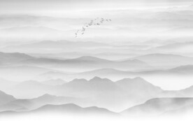 山水水墨山水图