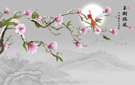 雅舍兰香水墨山水背景墙