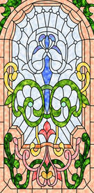 高清分层透明底教堂玻璃打印图