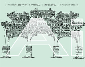 雍和宫慈隆宝叶牌坊