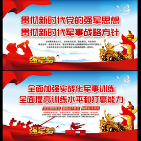军委军事训练展板