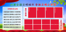 创建全国文明城市展板