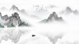 新中式山水装饰画