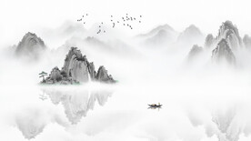 中国风意境水墨山水