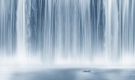 高山流水瀑布山水