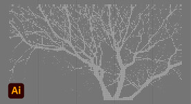 树杆镂空点状图