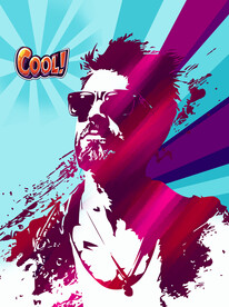 戴墨镜的男子时尚插画