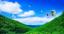 蓝天白云风景画