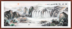 山水画背景墙