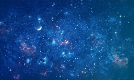 蓝色宇宙星空背景墙
