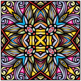 教堂玻璃炫彩抽象花纹图案