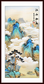 竖幅山水画