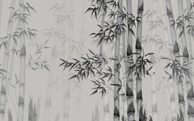 新中式竹子水墨画背景墙