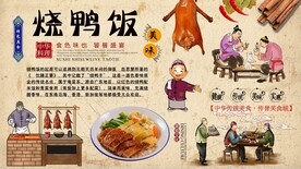 烧鸭饭背景墙