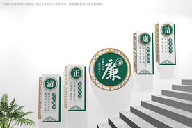 清廉楼梯文化墙