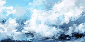 蓝天水墨白云背景
