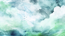 绿色水彩水墨背景