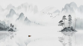 禅意水墨山水